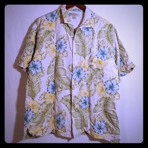 TOMMY BAHAMA Hawaiian SILK shirt sz L
